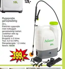 Harald Nyborg Rygsprøjte genopladelig tilbud