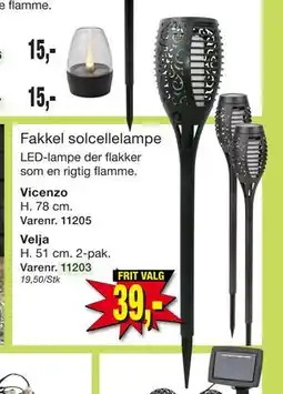 Harald Nyborg Fakkel solcellelampe tilbud