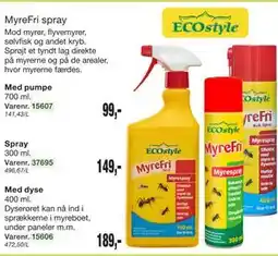 Harald Nyborg MyreFri spray tilbud