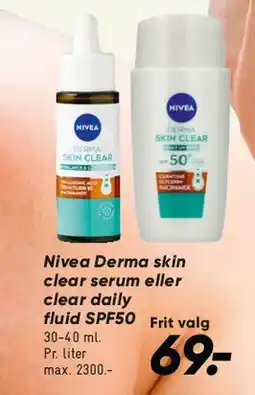 Bilka Nivea Derma skin clear / Clear daily fluid tilbud