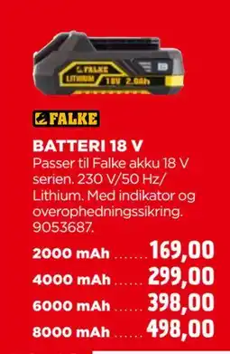jem & fix BATTERI 18 V tilbud