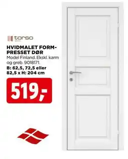 jem & fix HVIDMALET FORMPRESSET DØR tilbud