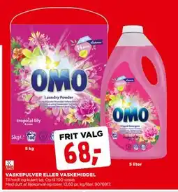 jem & fix VASKEPULVER ELLER VASKEMIDDEL tilbud