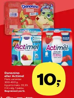 Kvickly Danonino eller Actimel tilbud