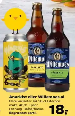 Kvickly Anarkist eller Willemoes øl tilbud