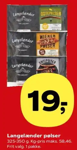 Kvickly Langelænder pølser tilbud