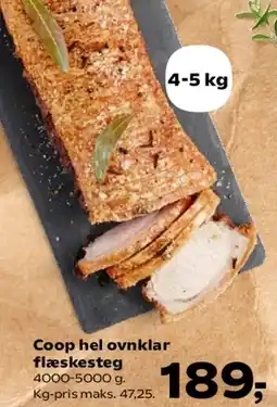 Kvickly Coop hel ovnklar flæskesteg tilbud