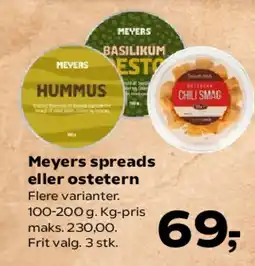 Kvickly Meyers spreads eller ostetern tilbud