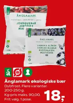 Kvickly Ånglamark økologiske bær tilbud