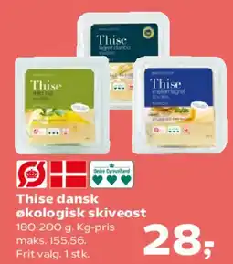 Kvickly Thise dansk økologisk skiveost tilbud