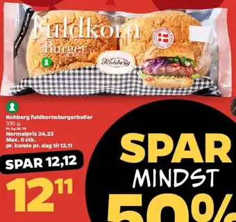 Netto Kohberg fuldkorns burgerboller tilbud