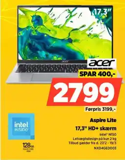 Power ACER Aspire Lite NXD4GED003 tilbud