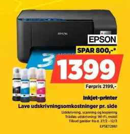 Power EPSON Inkjet-printer EPSET2861 tilbud