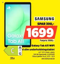 Power SAMSUNG Galaxy Tab A11 WIFI SMX130NZAEEUB tilbud
