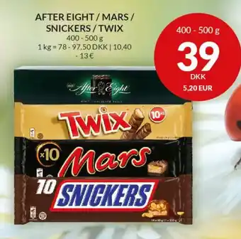 After Eight/ Mars/ Snickers/ Twix