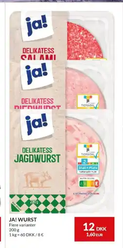 Nielsen's Discount JA! Wurst tilbud