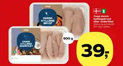 Kvickly Coop dansk kyllingebryst eller -inderfilet tilbud