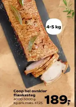 Kvickly Coop hel ovnklar flæskesteg tilbud