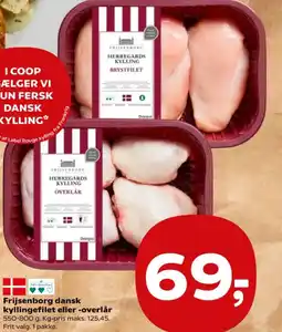 Kvickly Frijsenborg dansk kyllingefilet eller -overlår tilbud