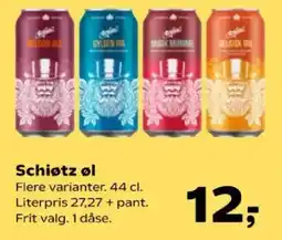 Kvickly Schiøtz øl tilbud