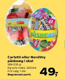 Kvickly Carletti eller Nordthy påskeæg i skal tilbud