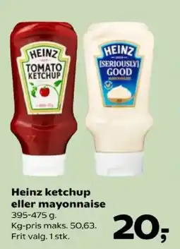 Kvickly Heinz ketchup eller mayonnaise tilbud