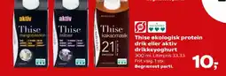 Kvickly Thise økologisk protein drik eller aktiv drikkeyoghurt tilbud