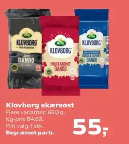 Kvickly Arla Klovborg skæreost tilbud