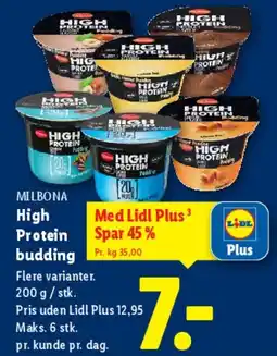 Lidl High Protein budding tilbud
