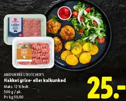 Lidl Hakket gris- eller kalkunkød tilbud