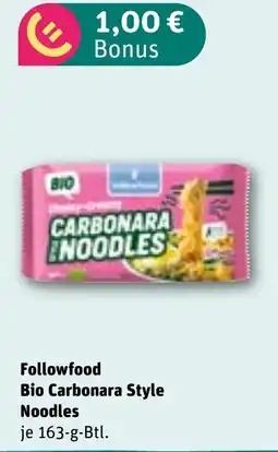 REWE DE Followfood bio carbonara style noodles tilbud