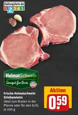 REWE DE Frische heimatschwein stielkoteletts tilbud