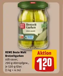 REWE DE REWE Beste wahl brotzeitgurken tilbud