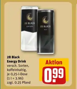REWE DE 28 Black Energy drink tilbud