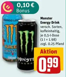 REWE DE MONSTER Energy drink tilbud
