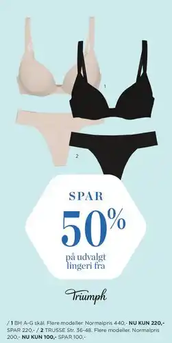 Salling Triumph lingeri (BH & trusse) tilbud