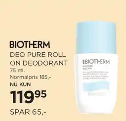 Salling Biotherm Deo Pure Roll-On Deodorant tilbud