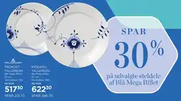 Salling Blå Mega Riflet tallerkener tilbud