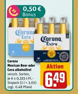 REWE DE CORONA Mexican beer oder cero alkoholfrei tilbud