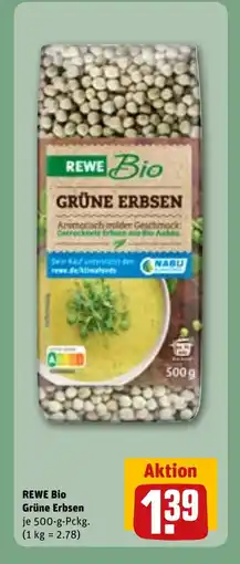 REWE DE REWE BIO Grüne erbsen tilbud