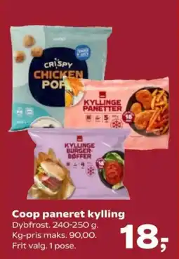 Kvickly COOP Paneret kylling tilbud