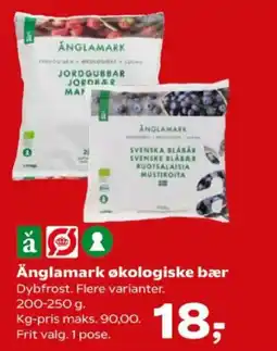 Kvickly ÄNGLAMARK Økologiske bær tilbud