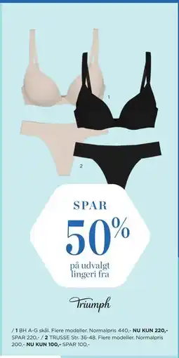 Salling SPAR 50% på udvalgt lingeri fra Triumph tilbud