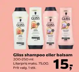 Kvickly Gliss shampoo eller balsam tilbud