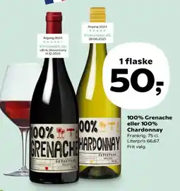 Kvickly 100% Grenache eller 100% Chardonnay tilbud