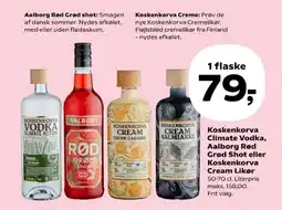 Kvickly Koskenkorva Climate Vodka, Aalborg Rød Grød Shot eller Koskenkorva Cream Likør tilbud