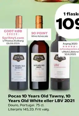 Kvickly Pocas 10 Years Old Tawny, 10 Years Old White eller LBV 2021 tilbud