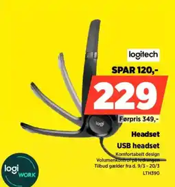 Power Logitech Headset LTH390 tilbud