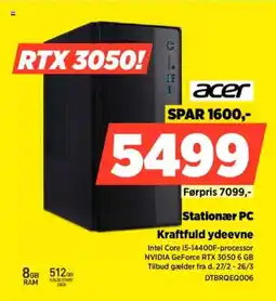 Power ACER Stationær PC DTBRQEQ006 tilbud