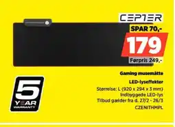 Power CEPTER Gaming musemåtte CZENITHMPL tilbud